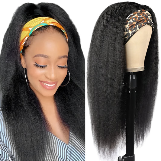 TEEK - Kinky Straight Headband Human Hair Wig HAIR theteekdotcom 10 inches 180%