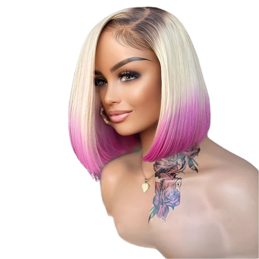 TEEK - Ombre Honey Blonde Short Bob Remy Wigs HAIR theteekdotcom   