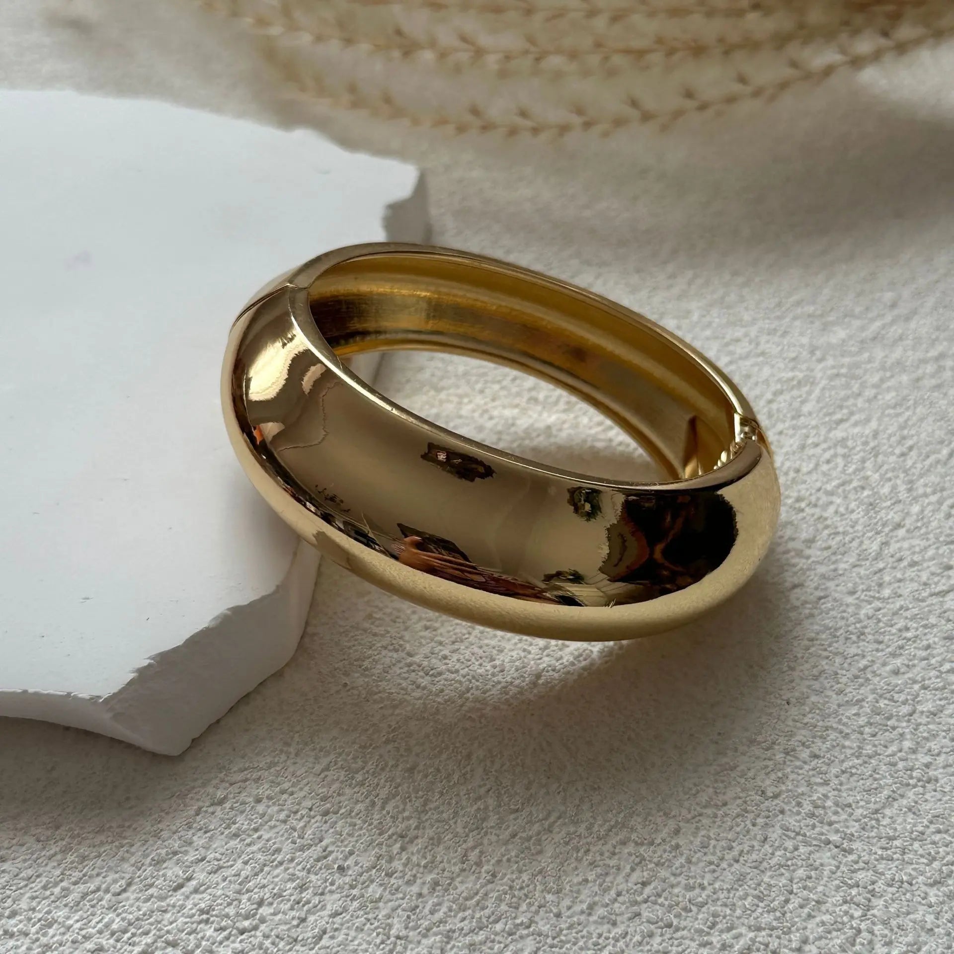 TEEK - Boho Passion Dip Chunky Bangle JEWELRY theteekdotcom 1182 Gold