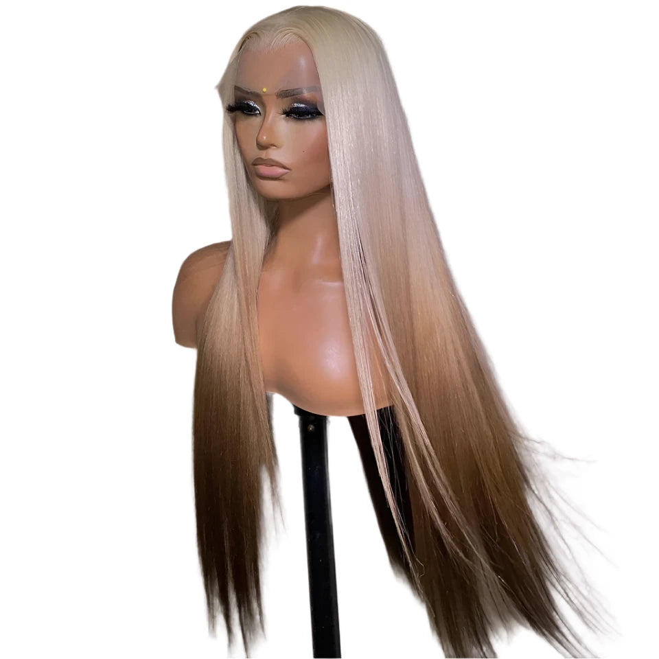 TEEK - 613 Ombre Brown Straight Lace WigS HAIR theteekdotcom   