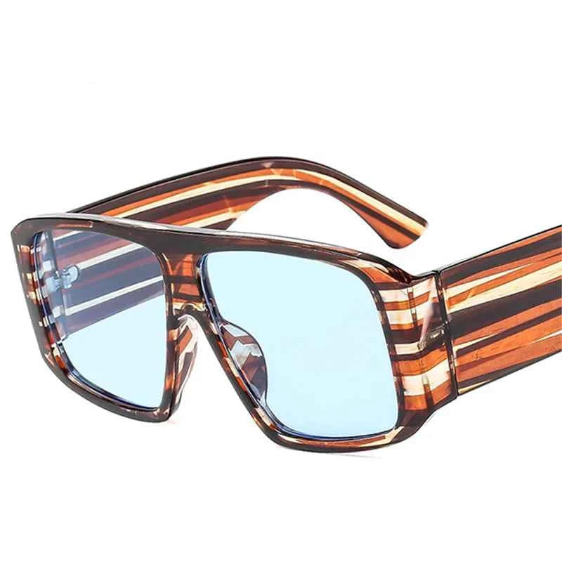 TEEK - Clear Gradient Shades UV400 Retro Men Wide Legs Trending Punk Sun Glasses