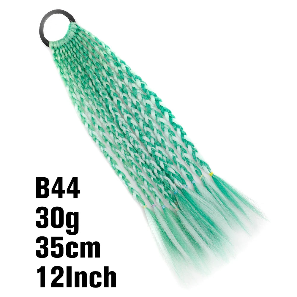 TEEK - 20 Inch Long Braided Synthetic PonytailHair Extension
