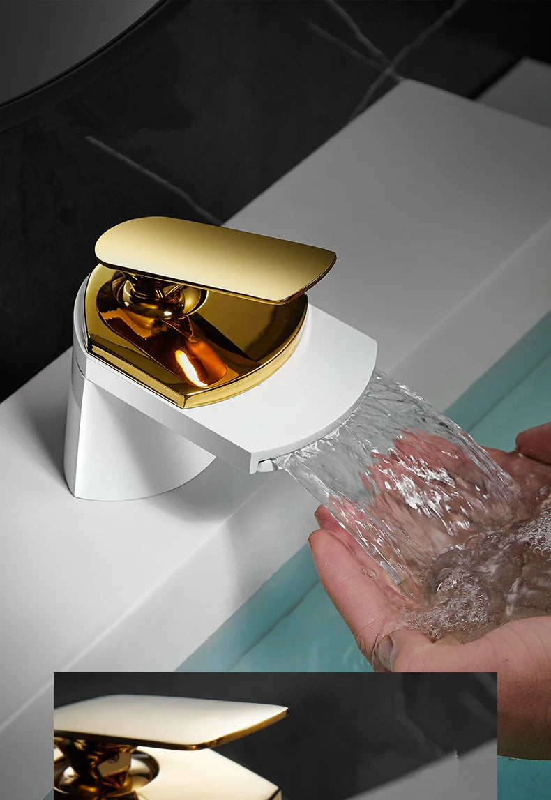 TEEK - Waterfall Bathroom Sink Single Holder Faucet HOME DECOR theteekdotcom   
