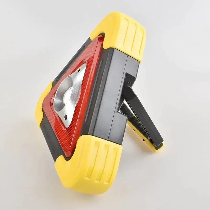 2-IN-1 Solar Emergency Triangular Roadside Warning Light Safety Emergency Breakdown Alarm Lamp Portable Flashing Light on Hand TEEK