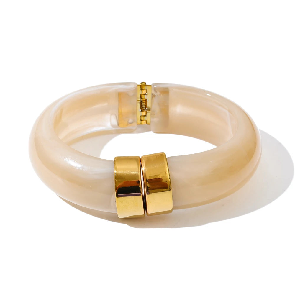 TEEK - Thick Bracelet Bangle JEWELRY theteekdotcom Beige