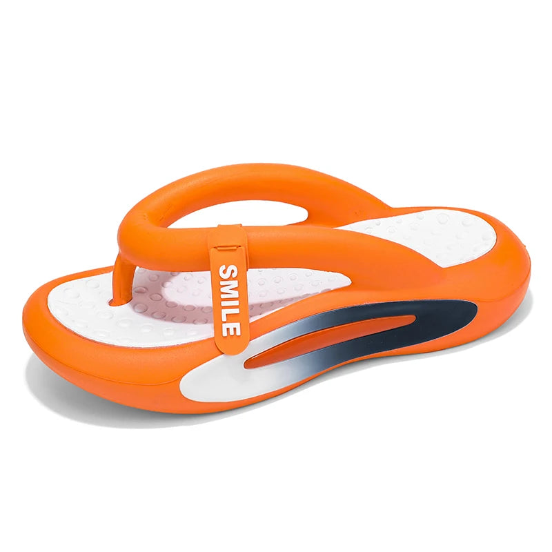 TEEK - Mens Thick Soled FlipFlop Slippers SHOES theteekdotcom ORANGE 6.5-7