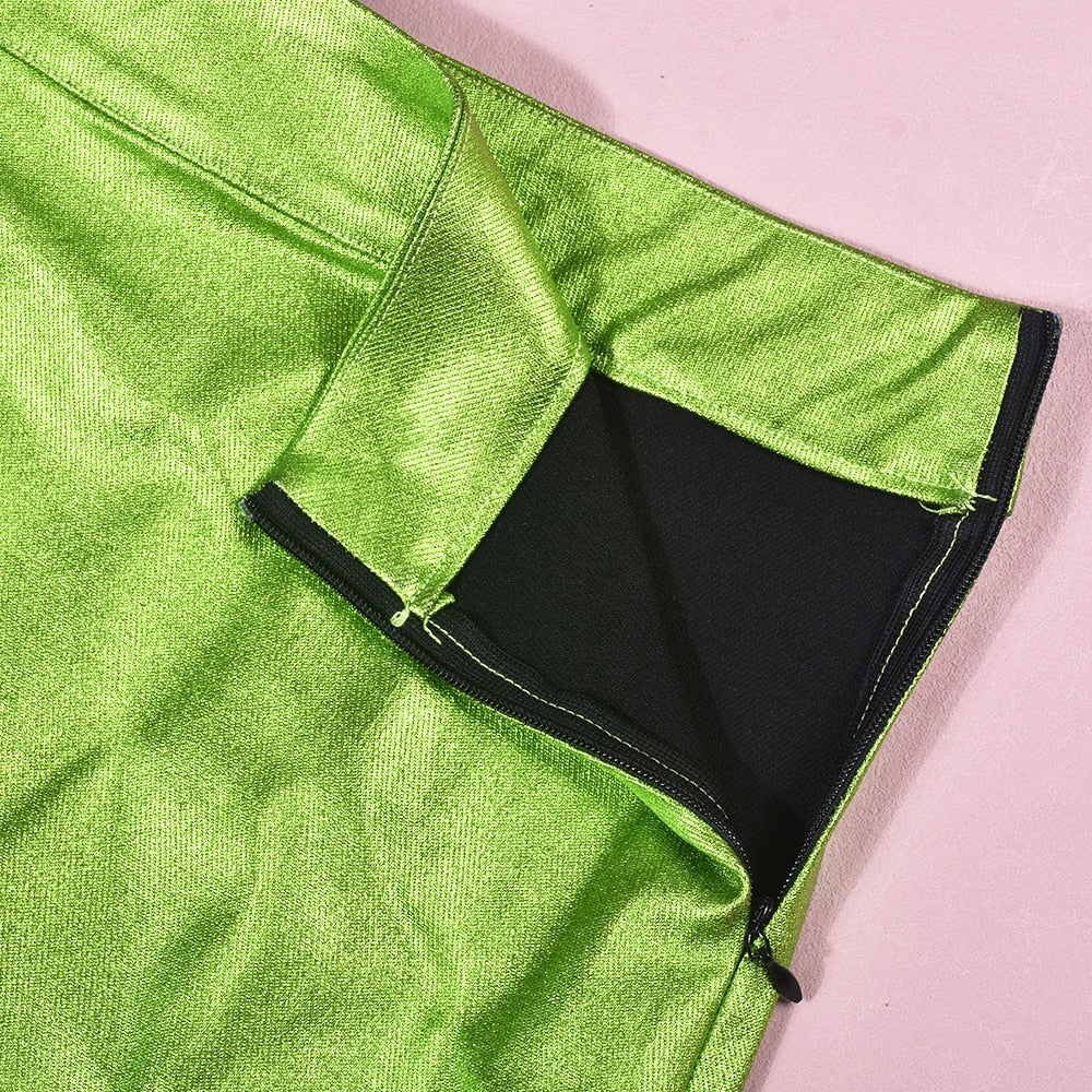 TEEK - Magical Metallic Slim Maxi Skirts SKIRT theteekdotcom   