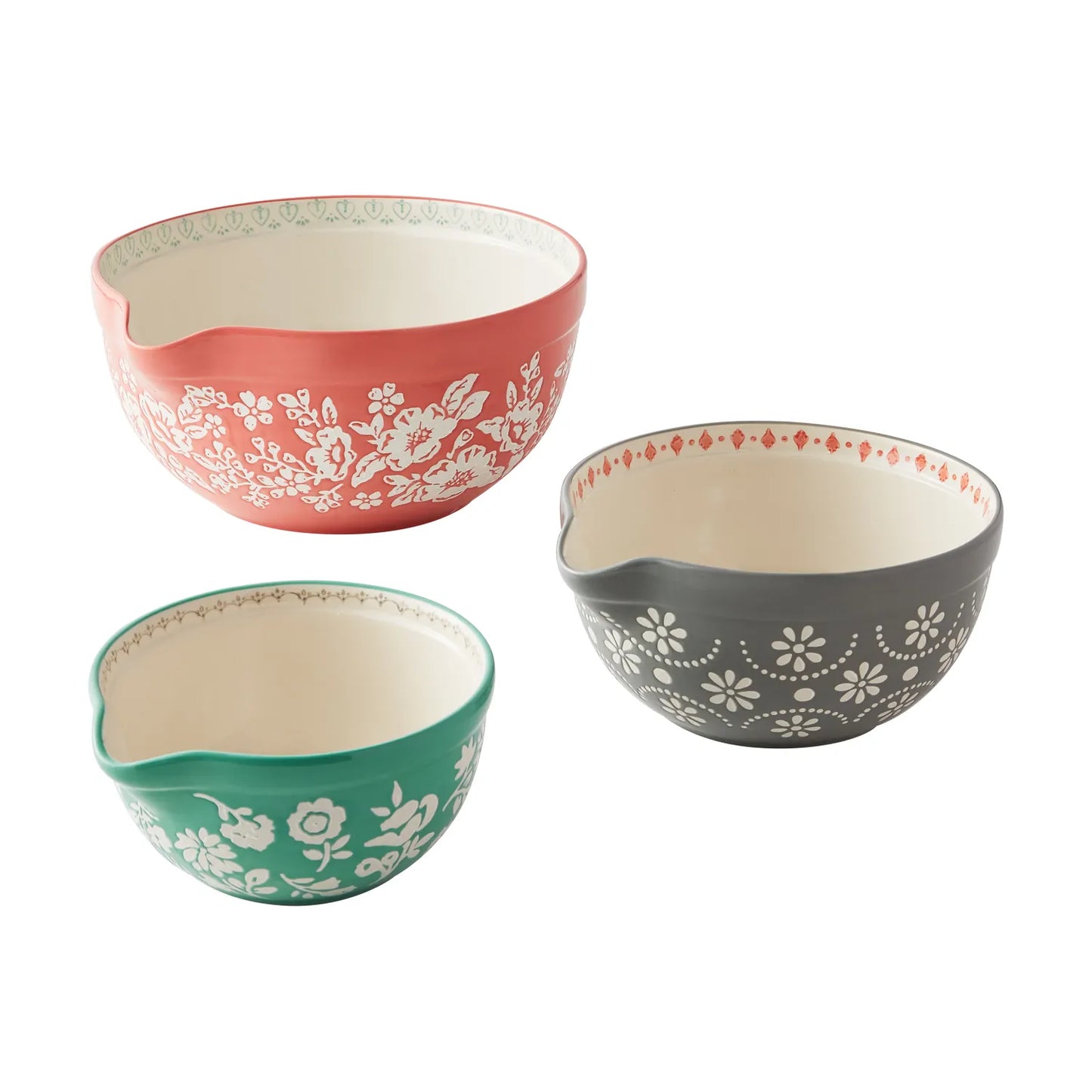 TEEK - Flourish 3-Piece Ceramic Mixing Bowl Set HOME DECOR theteekdotcom Default Title  