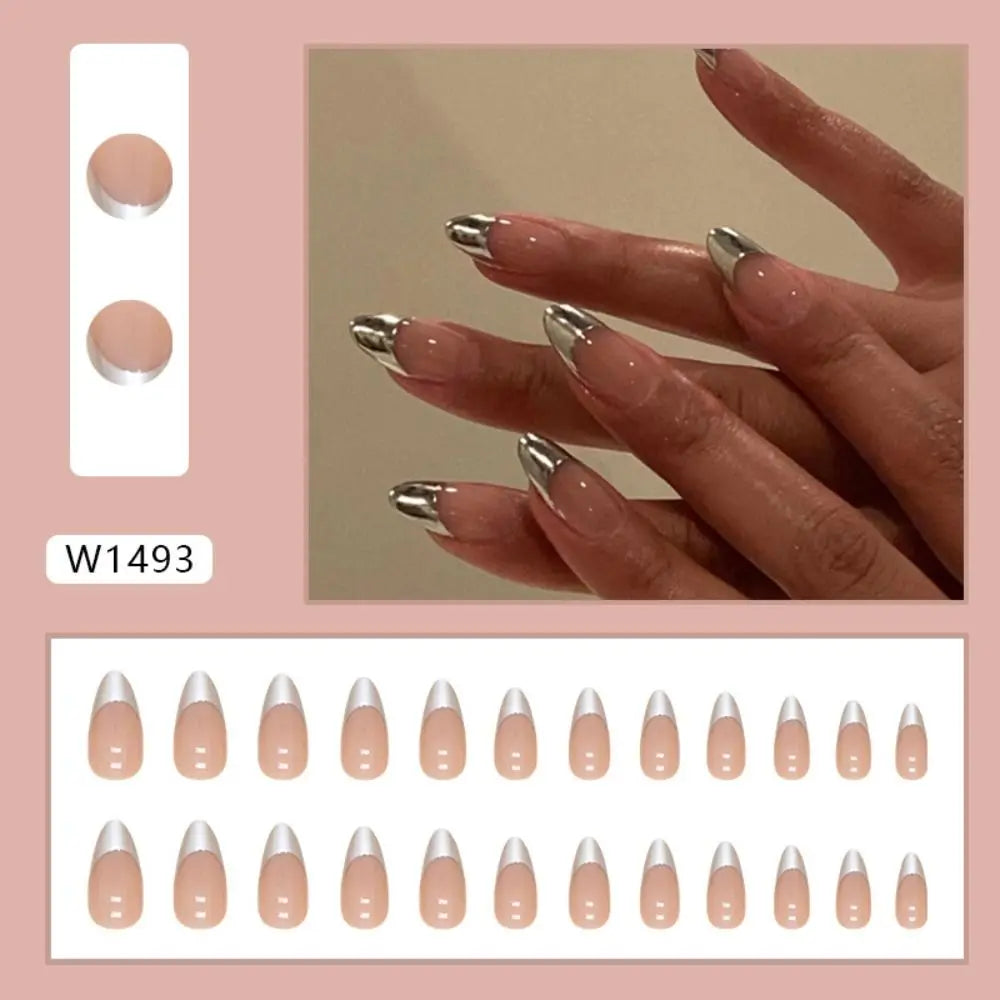 TEEK - 24pcs Shiny and Matte False Nails NAIL ART theteekdotcom W1493  