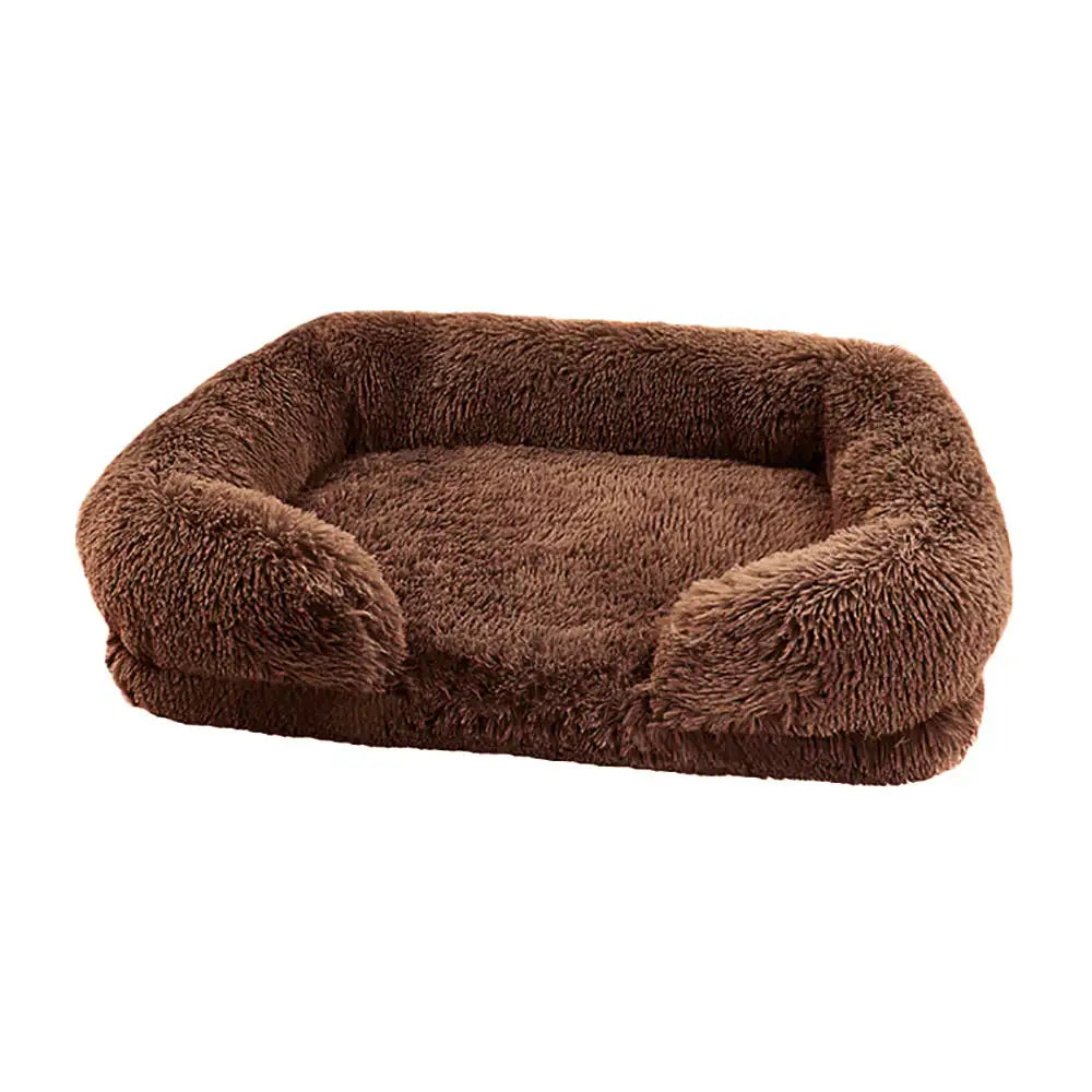 TEEK - Cozy Plush Dog Sofa Bed With Removable Cover PET SUPPLIES theteekdotcom Coffee S 40x30x12cm 