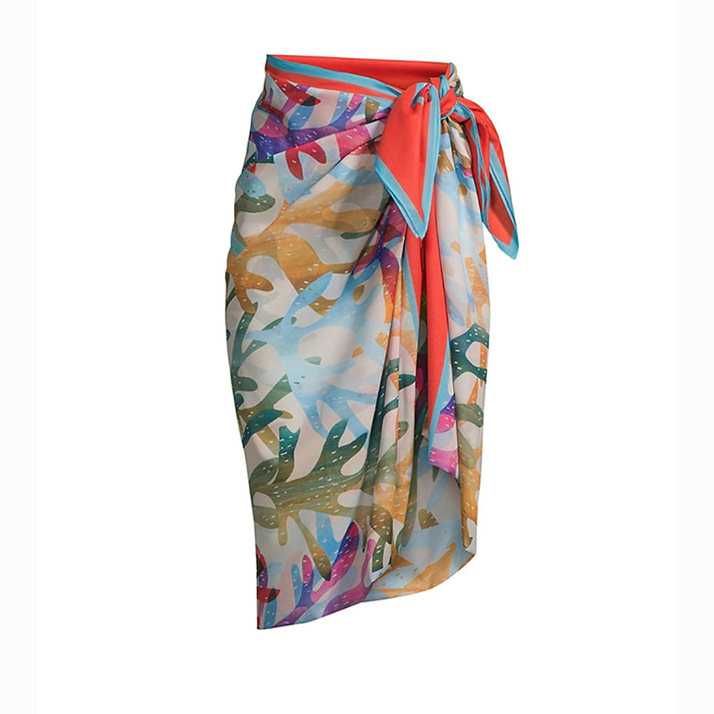 TEEK - Colorful Troppy Print Swimsuit or Sarong SWIMWEAR theteekdotcom Only sarong S 