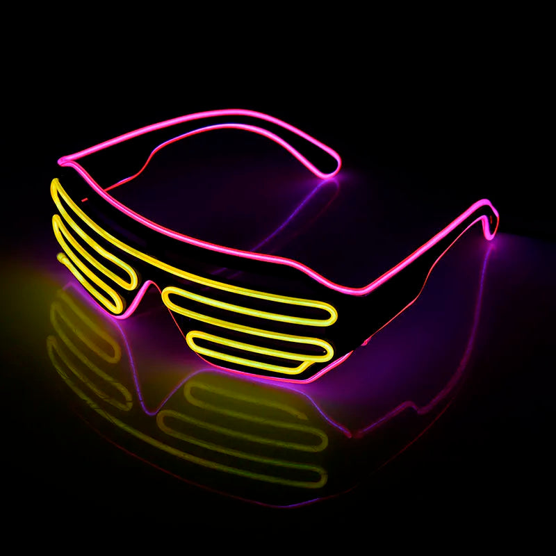 TEEK - LED Luminous Glowing Neon Glasses EYEGLASSES theteekdotcom J  