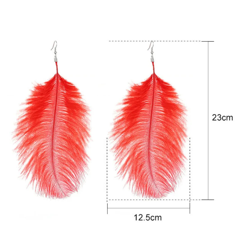TEEK - Fairy Large Feather Earrings JEWELRY theteekdotcom   