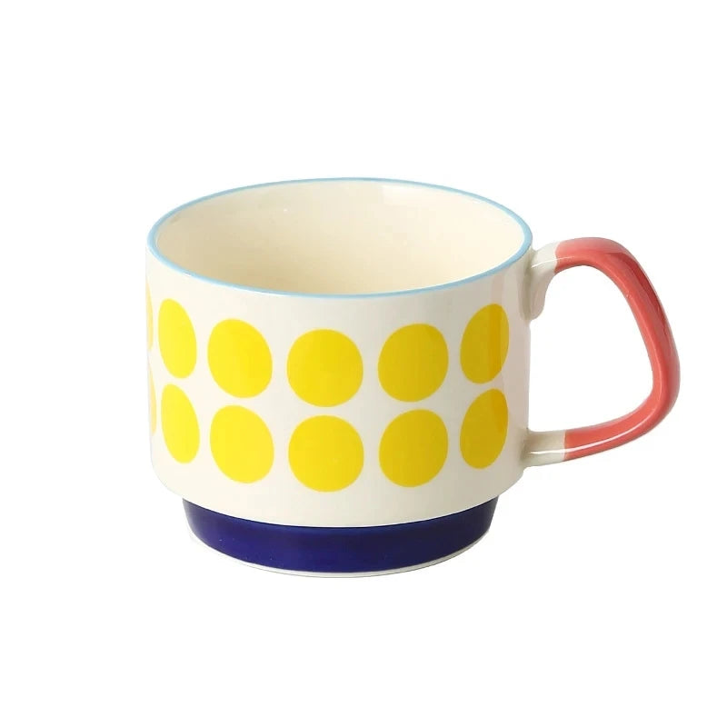 TEEK - 300ml Ceramic Underglaze Colored Stackable Mugs HOME DECOR theteekdotcom a  