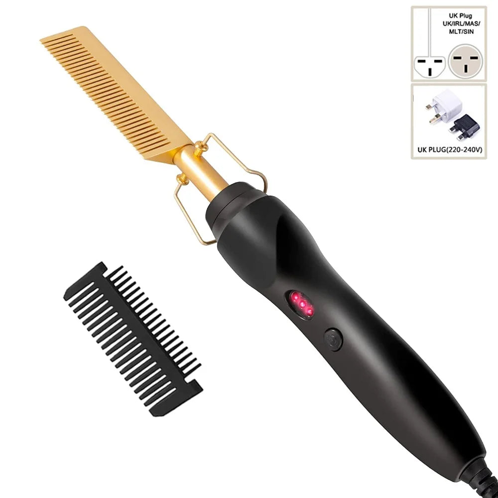 TEEK - 2 in1 Hot Comb Straightener Electric Heating Comb HAIR CARE theteekdotcom UK  