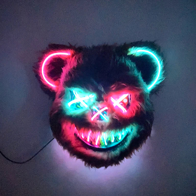 TEEK - Light Up Killer Bear | Bunny Mask COSTUME theteekdotcom