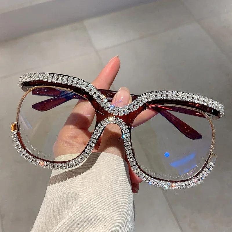 TEEK - Oversized Owl Diamond Glasses EYEGLASSES theteekdotcom Tea
