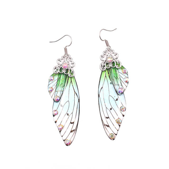 TEEK - Handmade Fairy Wing Earrings  theteekdotcom SI-GR  