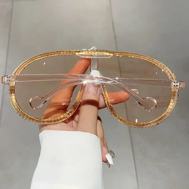 TEEK - Oversized Pilot Bejeweled Eyewear EYEGLASSES theteekdotcom