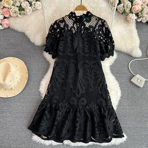 TEEK - Out Laced Mini Dress DRESS theteekdotcom Black M 