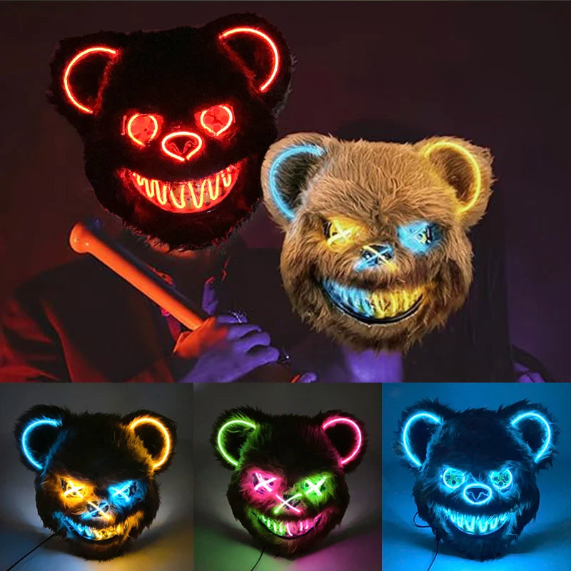 TEEK - Light Up Killer Bear | Bunny Mask COSTUME theteekdotcom