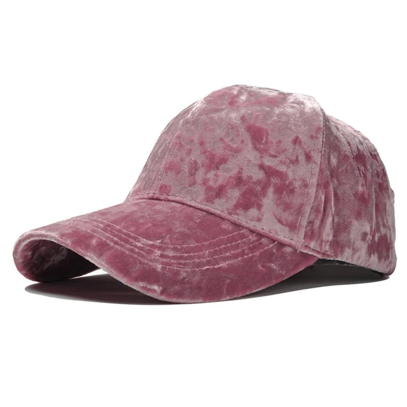 TEEK - Velvet Adjustable Solid Color Baseball Cap HAT theteekdotcom 04 Adjustable