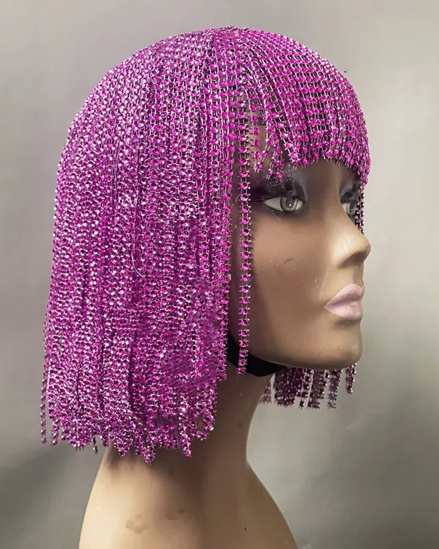 TEEK - Sparkly Tassel Chain Wig HAIR theteekdotcom Rose One Size