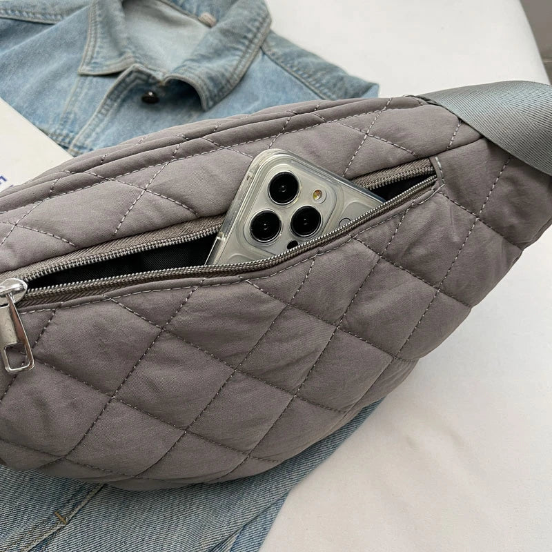 TEEK - Diamond Stitch Nylon Fanny Waist Bag BAG theteekdotcom   