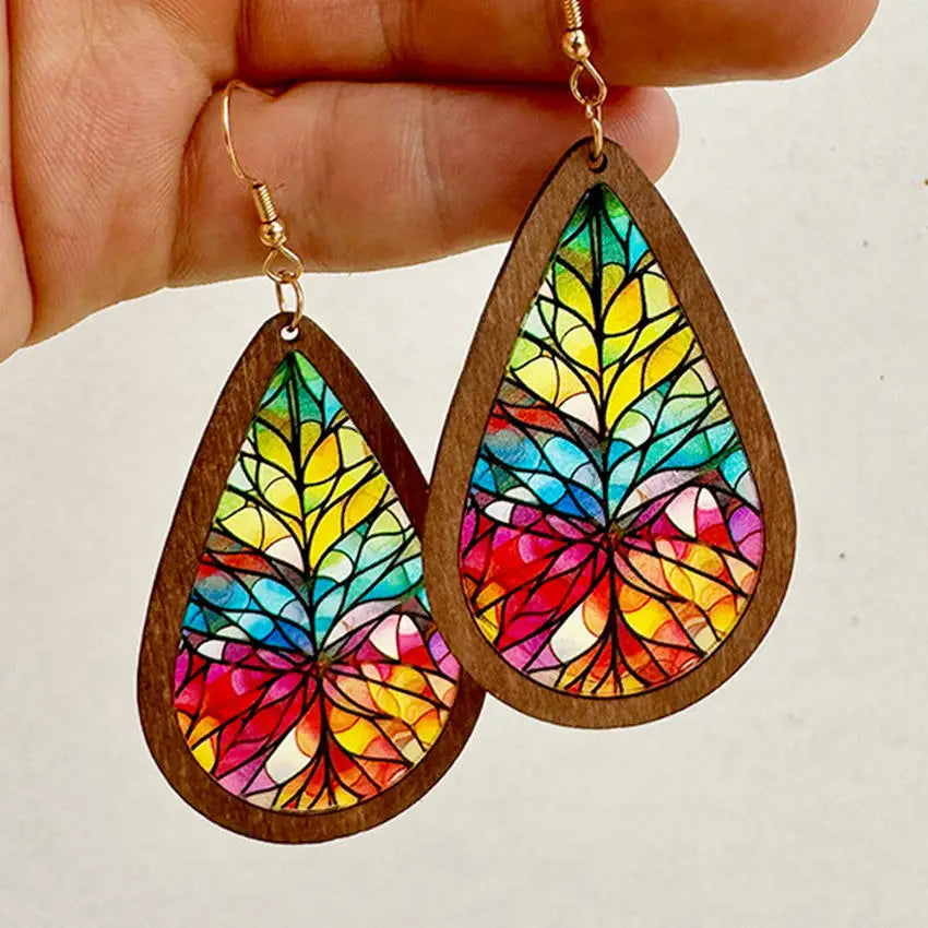 TEEK - Mosaic Stained Glass Earrings JEWELRY theteekdotcom 4  