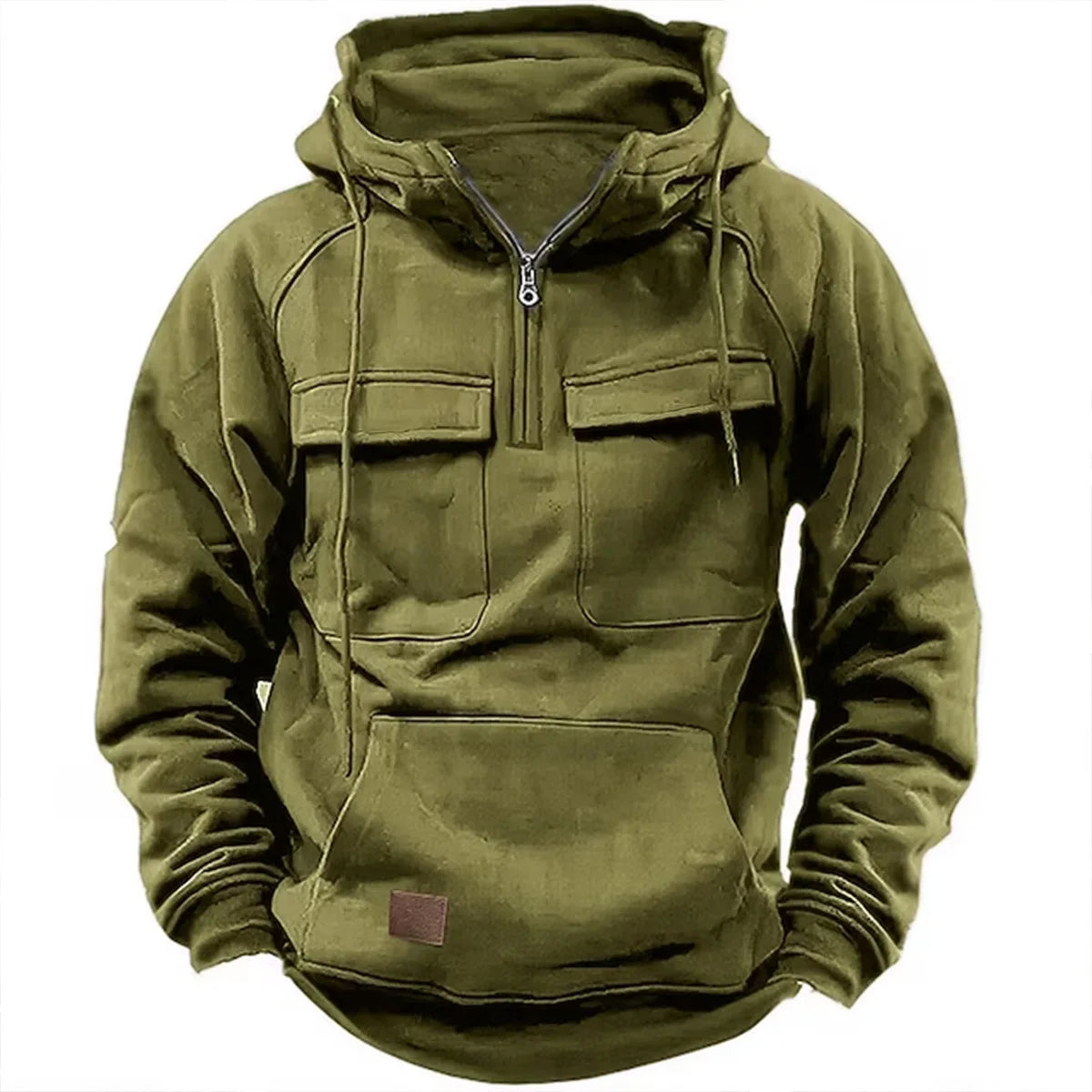 TEEK - Mens Hoodie Sweatshirt TOPS theteekdotcom Army Green S