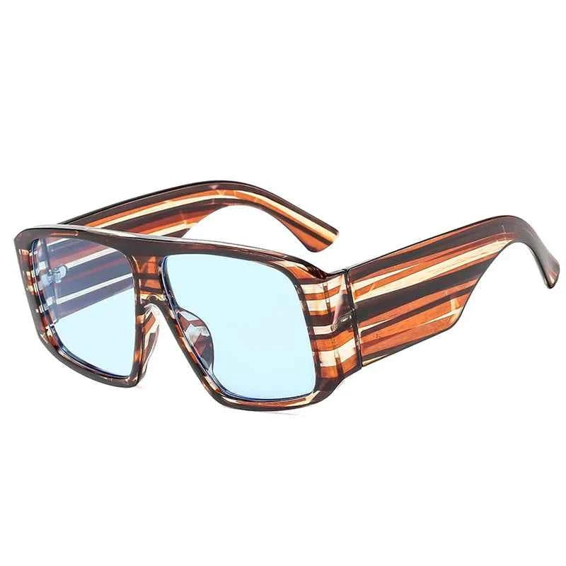 TEEK - Clear Gradient Shades UV400 Retro Men Wide Legs Trending Punk Sun Glasses