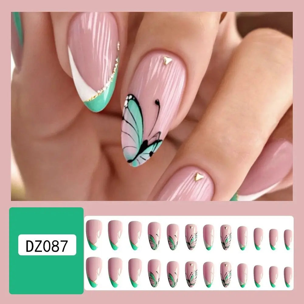 TEEK - 24pcs Shiny and Matte False Nails NAIL ART theteekdotcom DZ087  