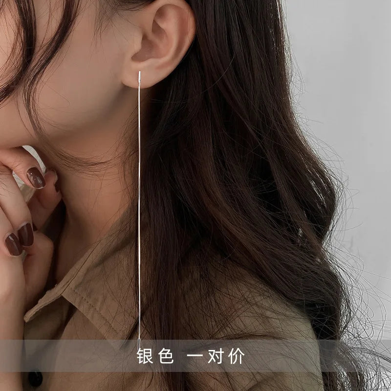 TEEK - Long String Internet Famous Earrings JEWELRY theteekdotcom gold