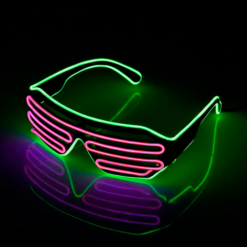 TEEK - LED Luminous Glowing Neon Glasses EYEGLASSES theteekdotcom G  