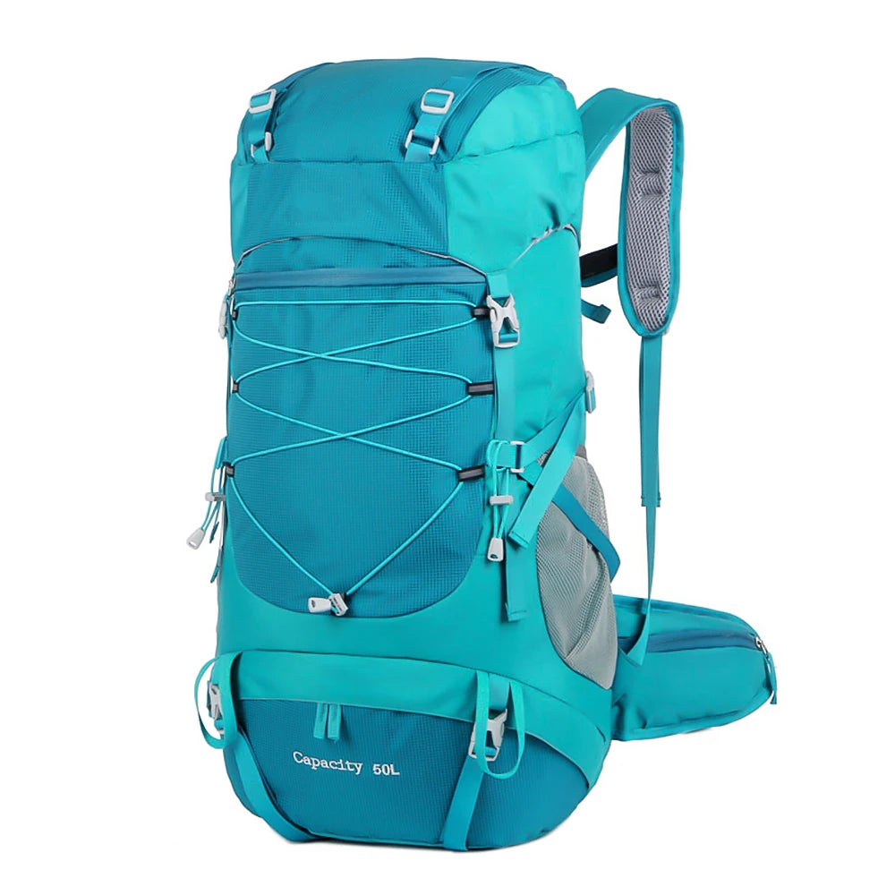 TEEK - 50L Hiking Backpack with Rain Cover BAG theteekdotcom Lake Blue  