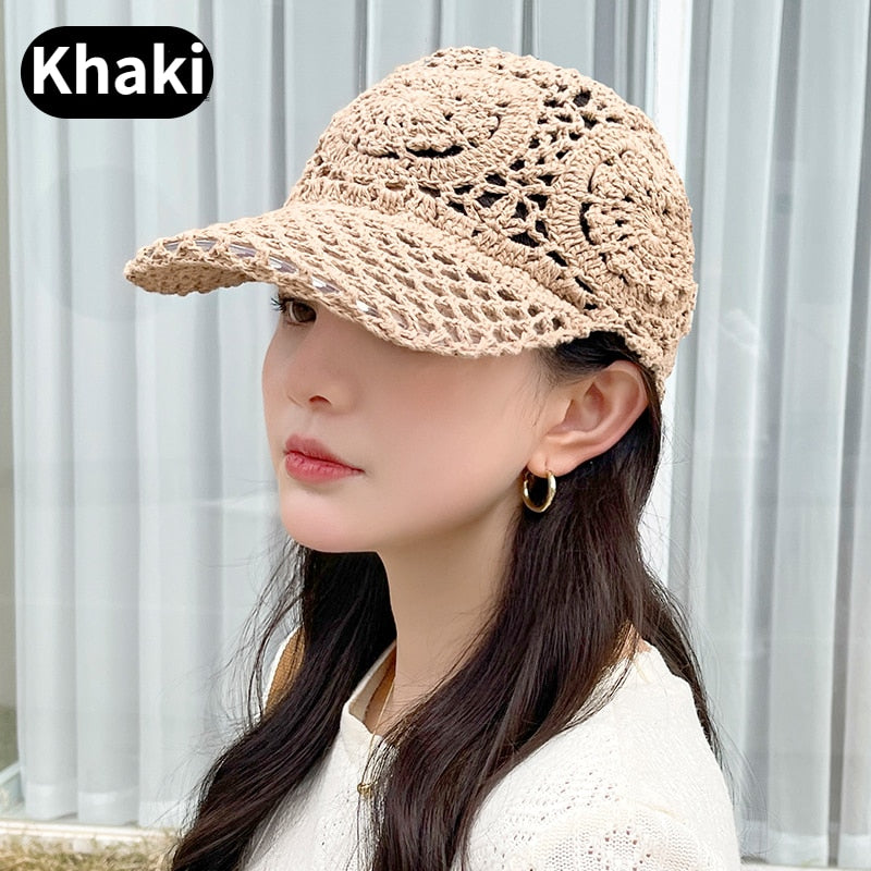 TEEK - Elegant Knitted Lace Hats HAT theteekdotcom Khaki-ka qi se 55-60cm head circumference 