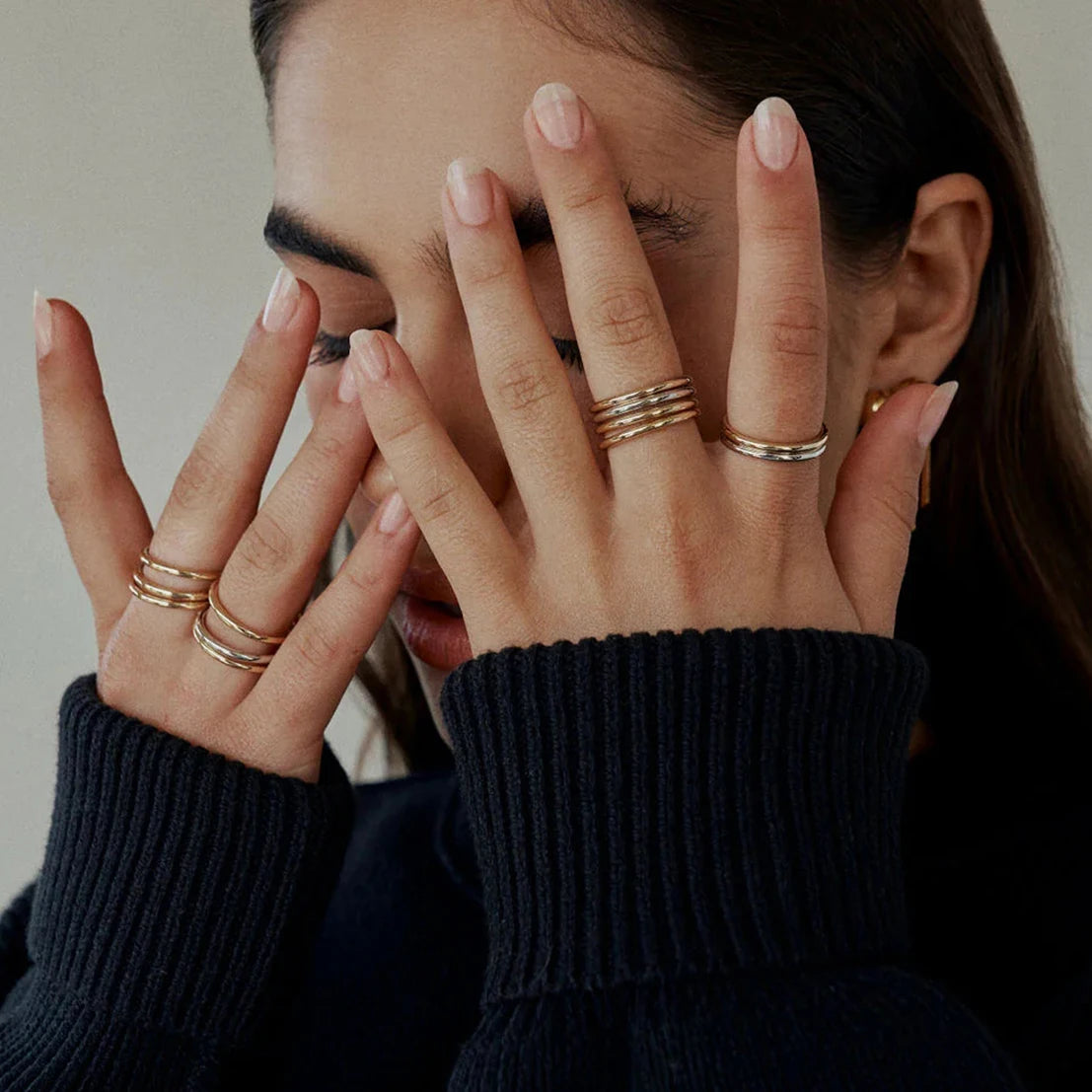 TEEK - 18K Gold Color Plated Stainless Steel Stackable Ring JEWELRY theteekdotcom