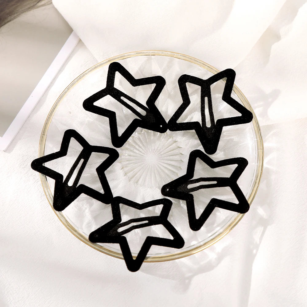 TEEK - 5-10 Pcs Hollow Star Hair Clips HAIR CARE theteekdotcom 4118A  