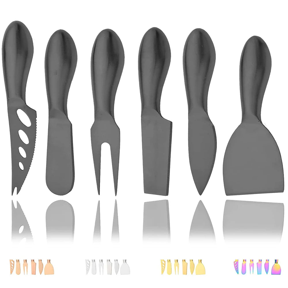 TEEK - 6 Pcs Matte Mini Stainless Steel Cutlery Set HOME DECOR theteekdotcom 6Pcs Black  