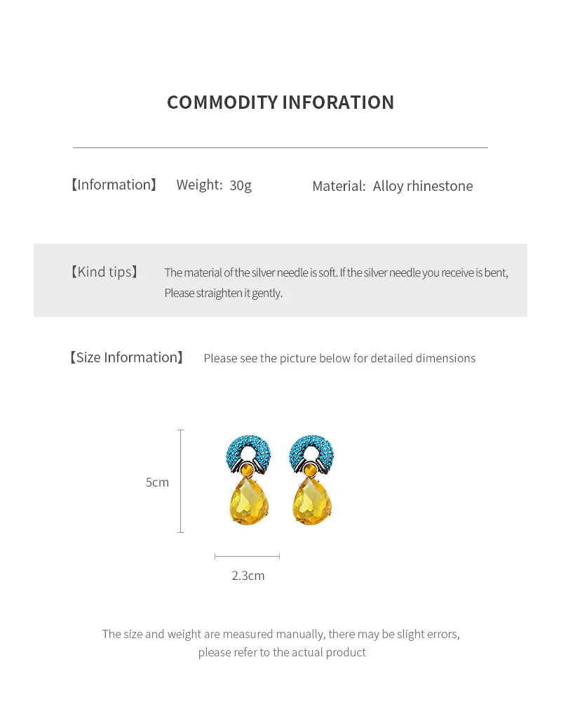 TEEK - Bejeweled Water Drop Metal Vintage Earrings JEWELRY theteekdotcom