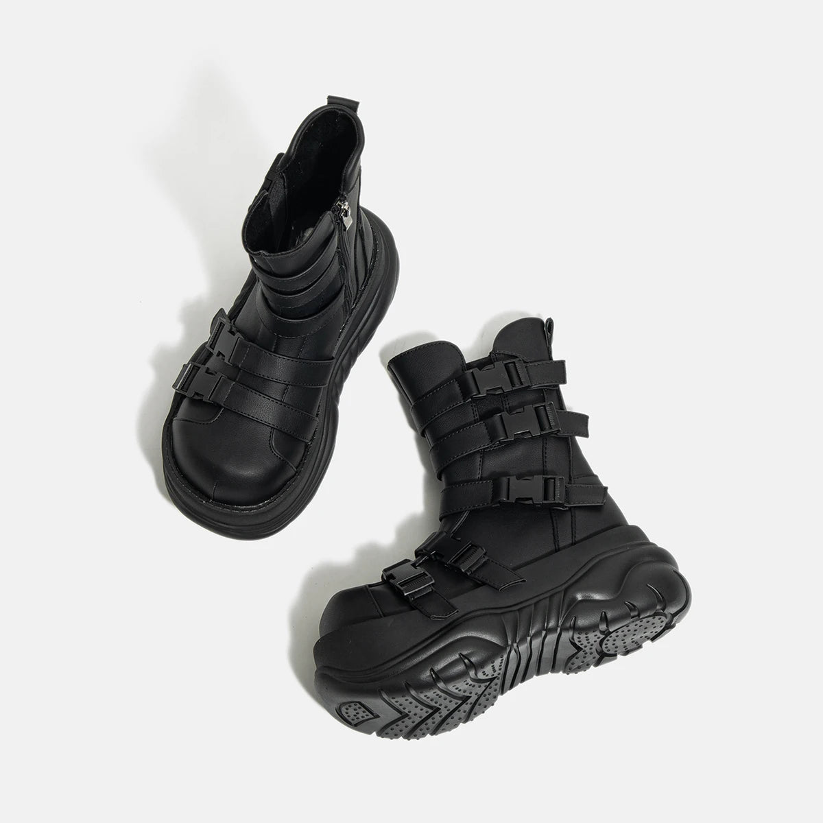 TEEK - Big Muffin Thick Bottom Buckle Boots SHOES theteekdotcom