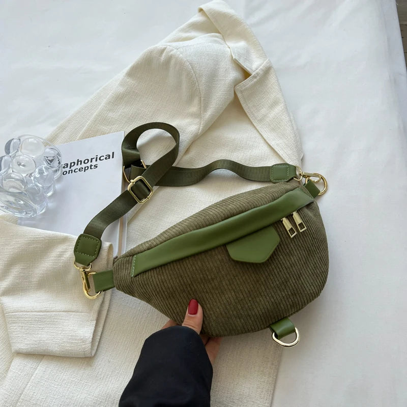 TEEK - Corduroy Fanny Waist Bag BAG theteekdotcom green  