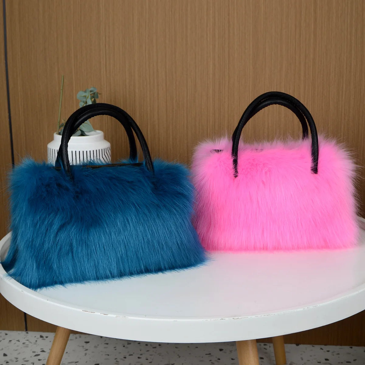 TEEK - Bright Color Faux Fur Handbag BAG TEEK   