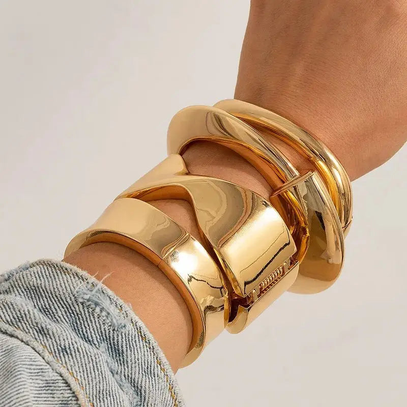 TEEK - Rational Irregular Metal Bangle JEWELRY theteekdotcom   