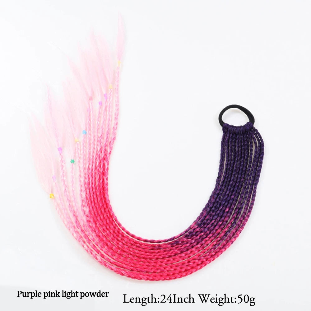 TEEK - 20 Inch Long Braided Synthetic PonytailHair Extension