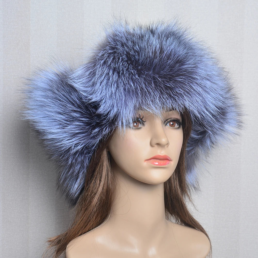 TEEK - Winter Real Fox Fluff Hat HAT theteekdotcom   