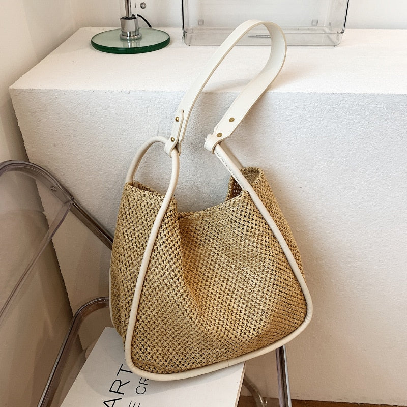 TEEK - Shop Girl Summer Tote Handbag BAG theteekdotcom White  
