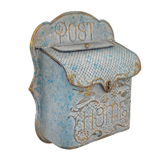 TEEK - Blue Garden Bird Pattern Outdoor Wall Mounted Mailbox HOME DECOR theteekdotcom