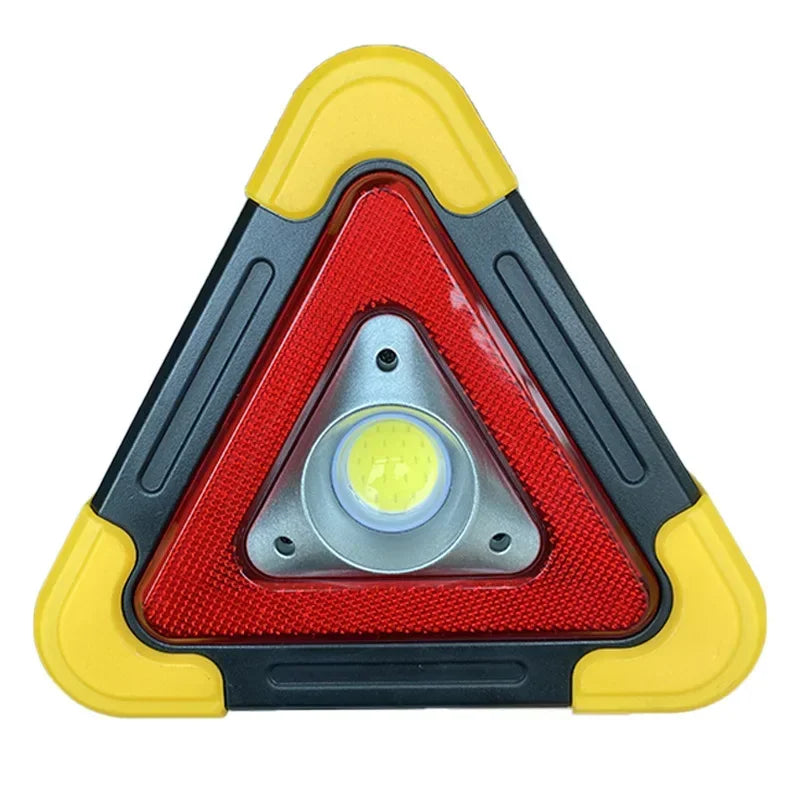 2-IN-1 Solar Emergency Triangular Roadside Warning Light Safety Emergency Breakdown Alarm Lamp Portable Flashing Light on Hand TEEK 1 Lamp battery