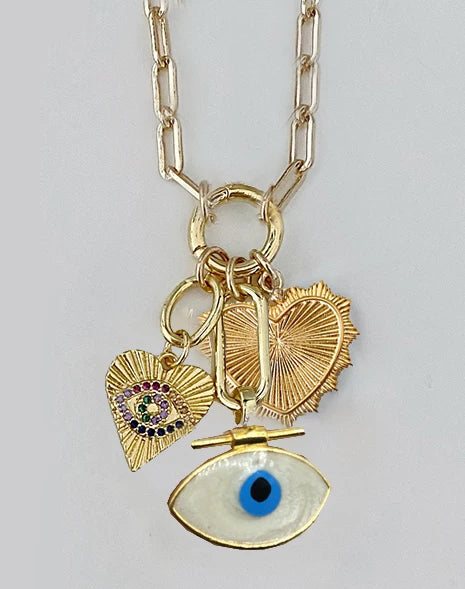 TEEK - Mex Sacred Heart Amulet Charms Necklaces JEWELRY theteekdotcom 17  
